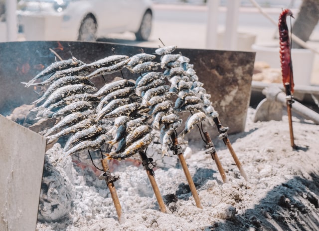 espeto de sardinas  a la brasa